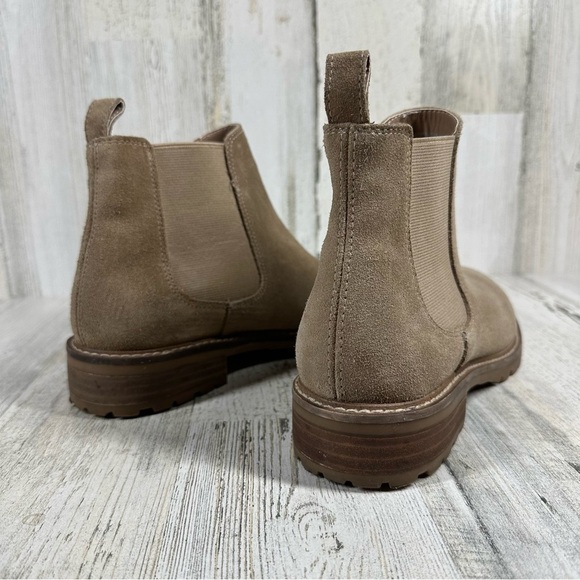 Steve Madden Leopold Tan Brown Leather Pull On Chelsea Ankle Boots #190 - Picture 9 of 12